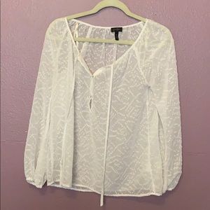 Sheer long sleeve top